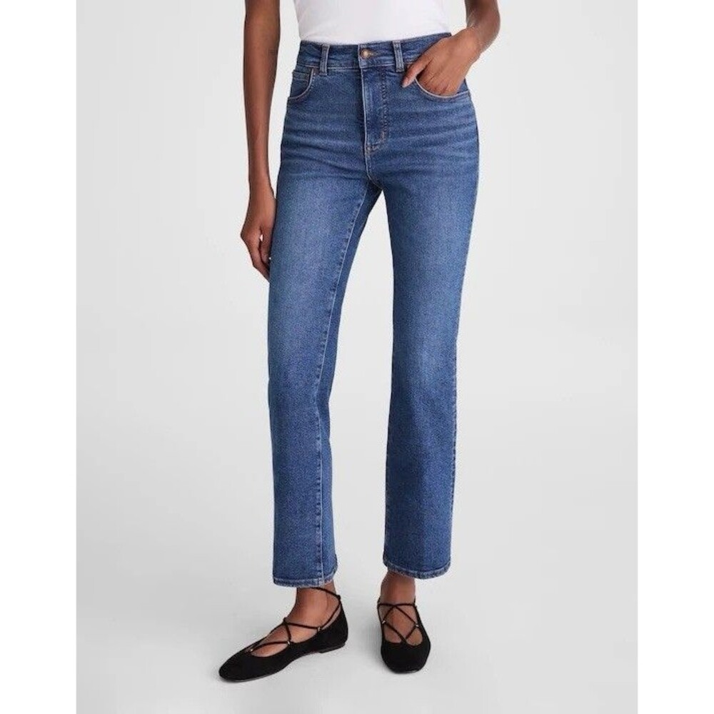 Madewell The Perfect Vintage Flare Crop Jean Blue Size 28